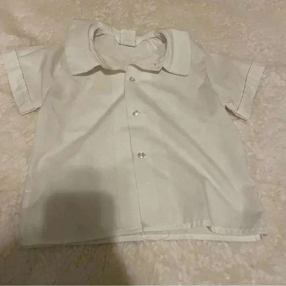 Vintage Good Lad 4T Stars navy overalls and white button up dress shirt set - Picture 5 of 7